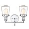 Designers Fountain Taylor 15.13in 2-Light Chrome Industrial Indoor Vanity Light with Clear Glass Shades 69502-CH - alternate 4